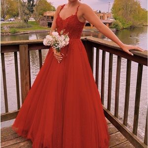 Red Ellie Wilde Prom dress